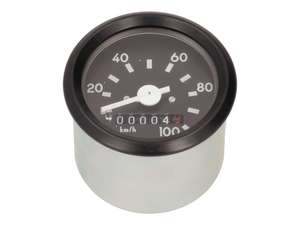 Speedometer 100 km/h Ø 60 mm (black dial) illuminated Speedometer 100 km/h Ø 60 mm (black dial) illuminated