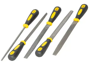 File set (round, half-round, triangular & flat) 5 pcs. File set (round, half-round, triangular & flat) 5 pcs.